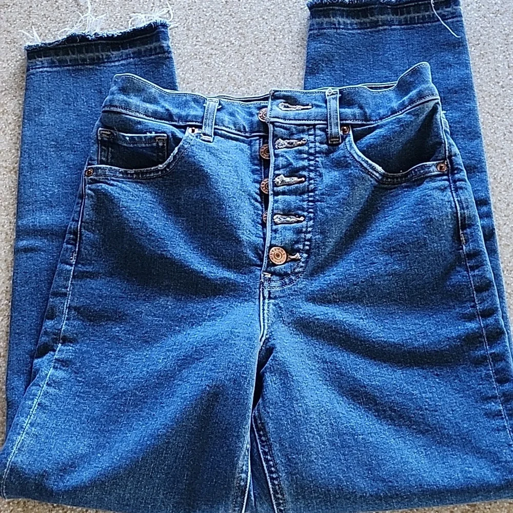 Express Mom Jean Super High Rise Button Fly Size 0 Reg - Picture 2 of 13